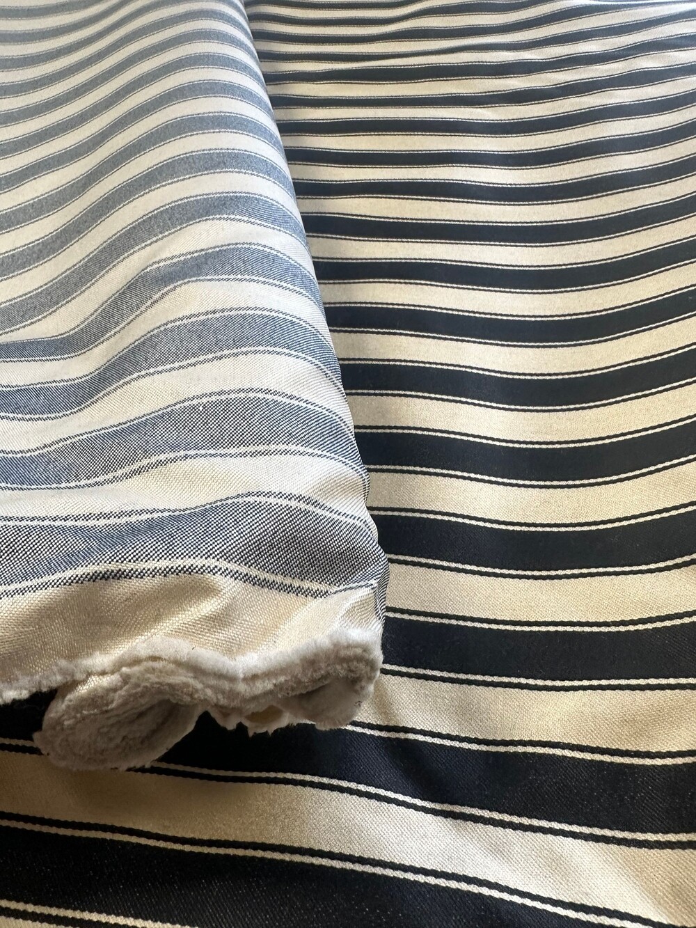Upholstery Drapery Satin Shine Cotton Striped 54" Fabric
